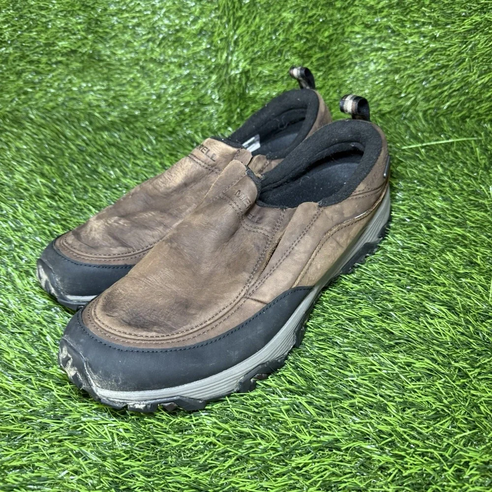 Merrell Coldpack 3 Thermo Moc Waterproof Men's 13 Brown Leather Snow Boot Vibram